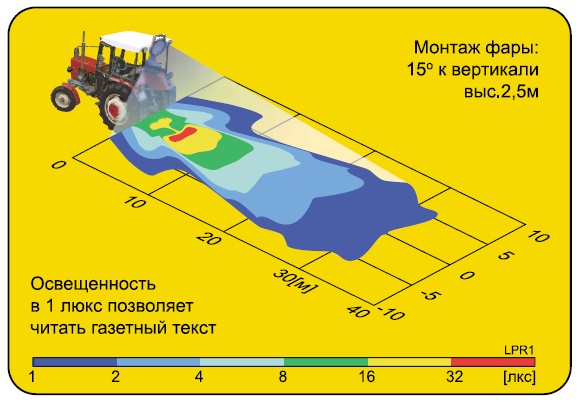 Фара рабочего света Wesem LPR1.31723 с решеткой